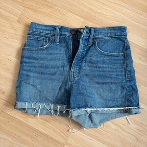 Madewell denim Shorts with Frayed Hems